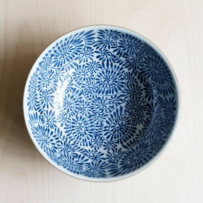 Arabesque Pattern Ceramic Salad Bowl