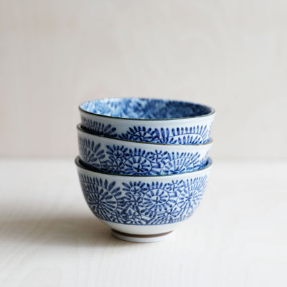 Arabesque Pattern Ceramic Rice Bowl