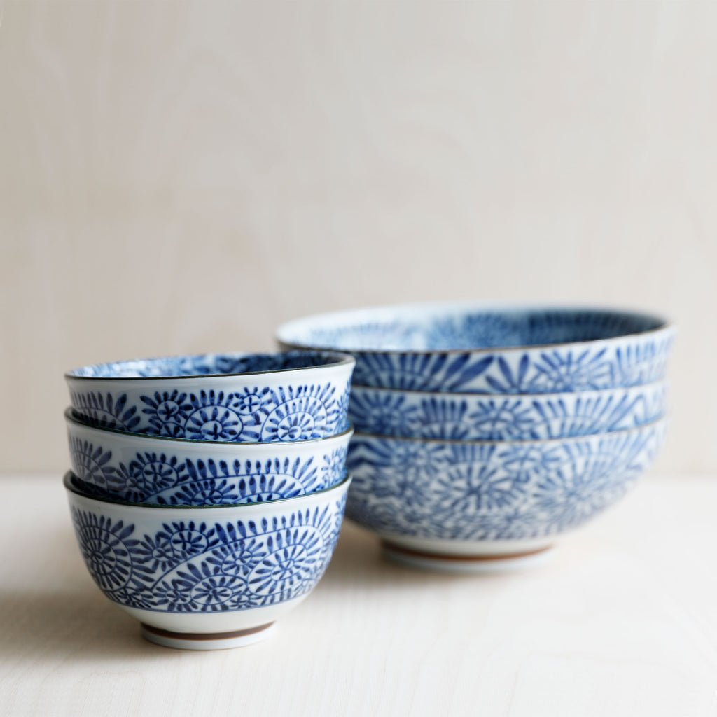 Arabesque Pattern Ceramic Rice Bowl