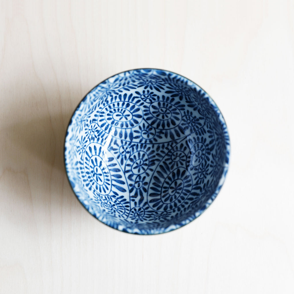 Arabesque Pattern Ceramic Rice Bowl