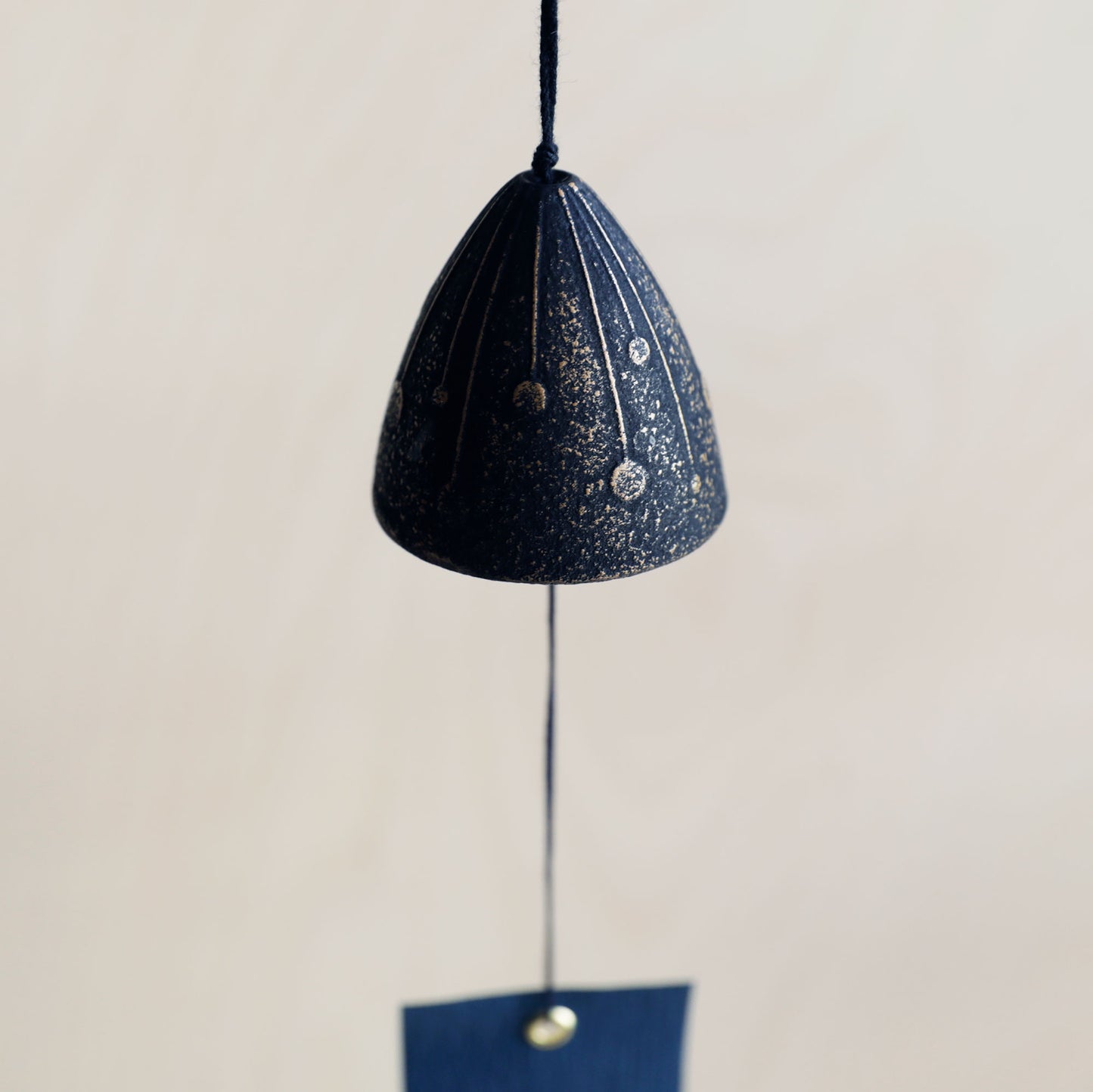 Japanese Cast Iron Wind Bell - Black