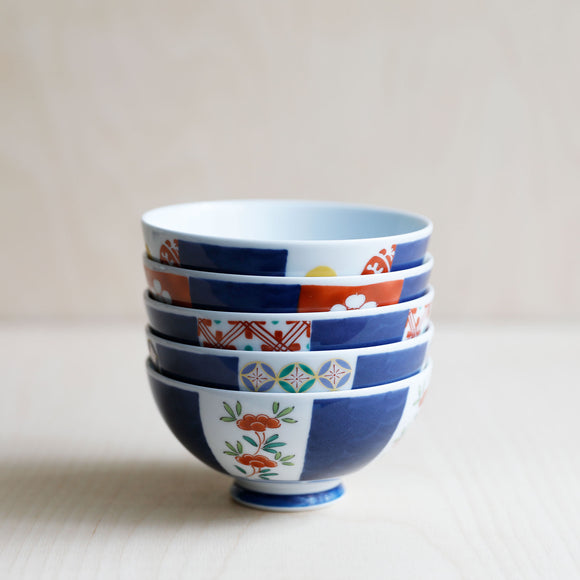 Japanese midnight blue and white bowl pattern no.1