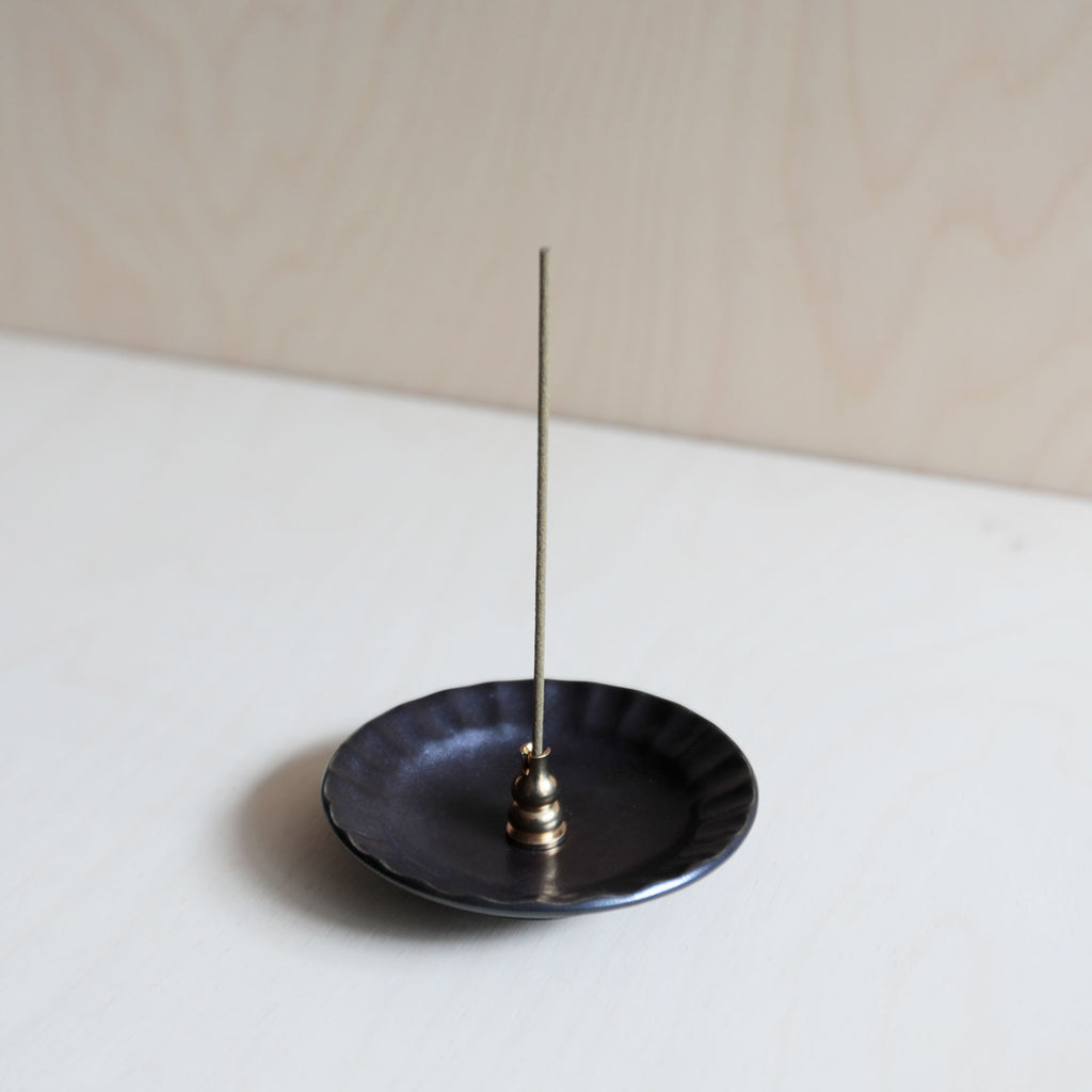 Small Brass Incense Stand - Gourd
