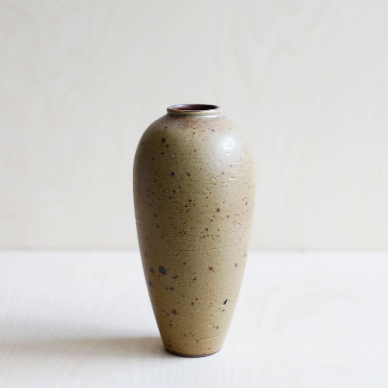 Mustard Freckled Vase