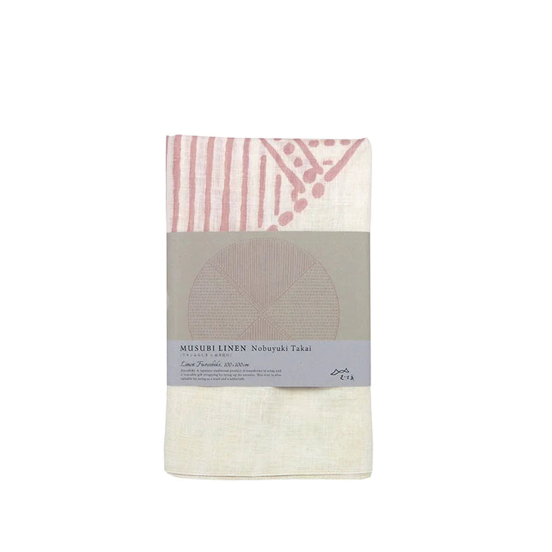 French Linen Furoshiki Cloth - Farm Ecru