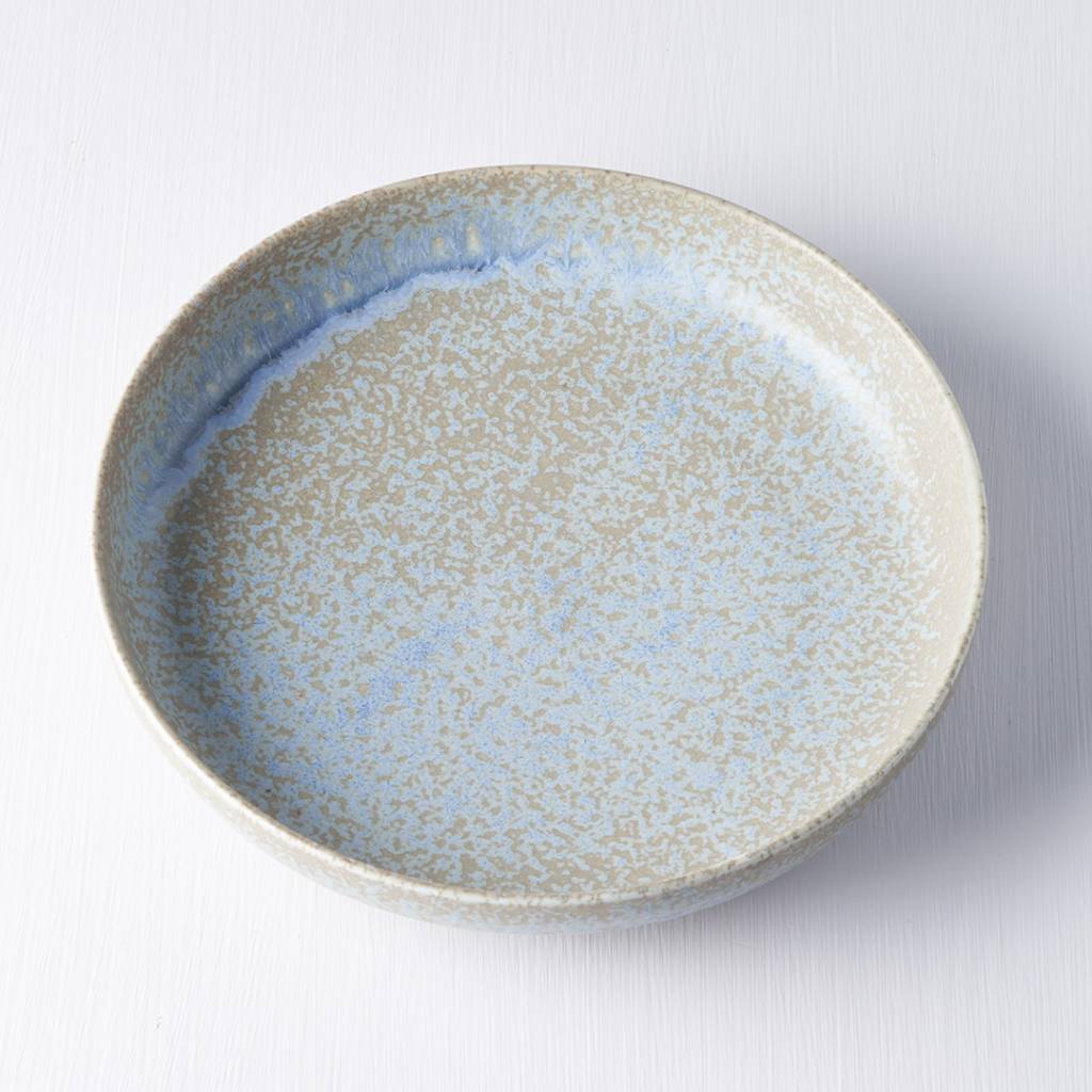 Blue Plate with High Rim