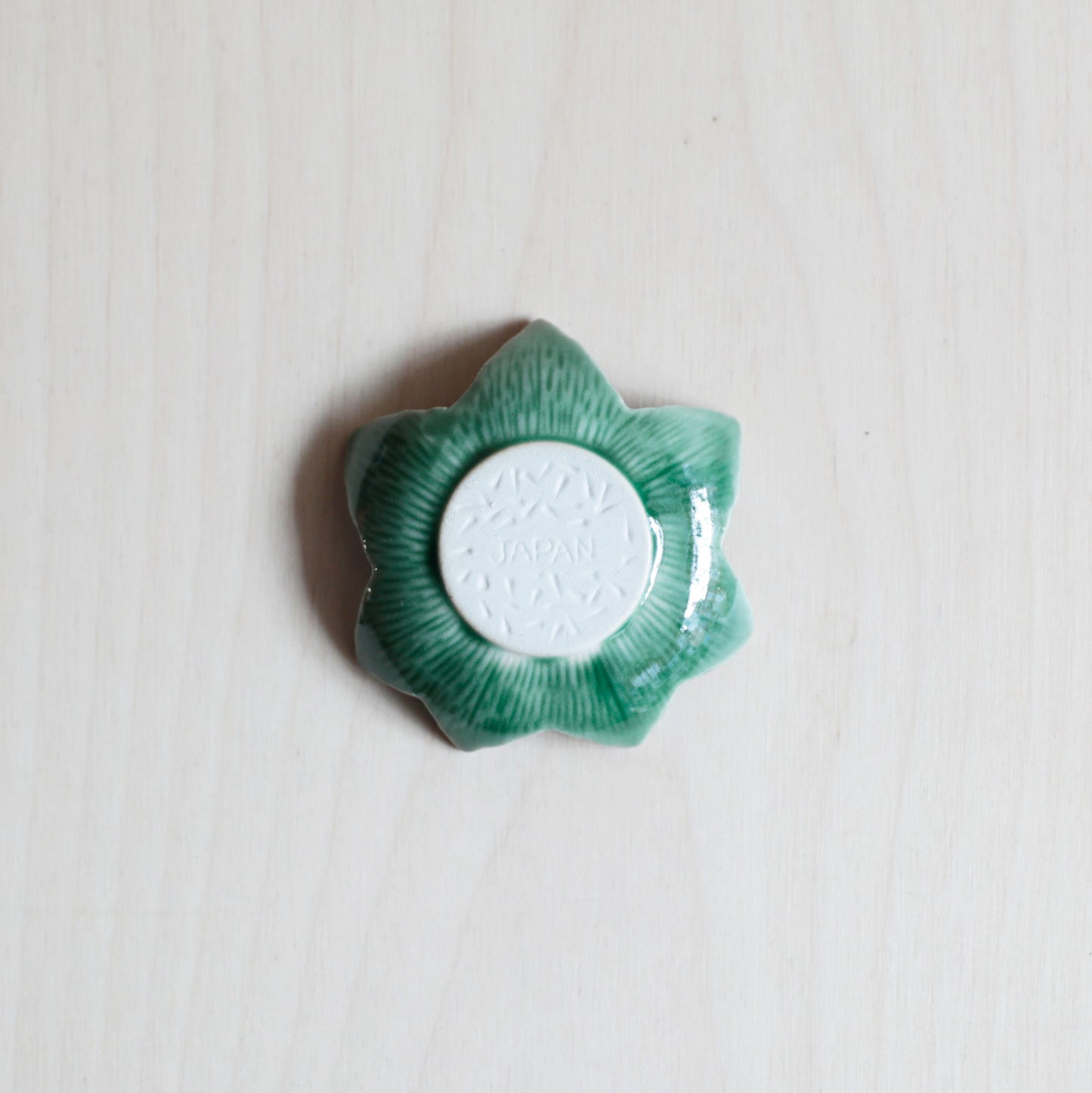 Green Acer leaf mini saucer