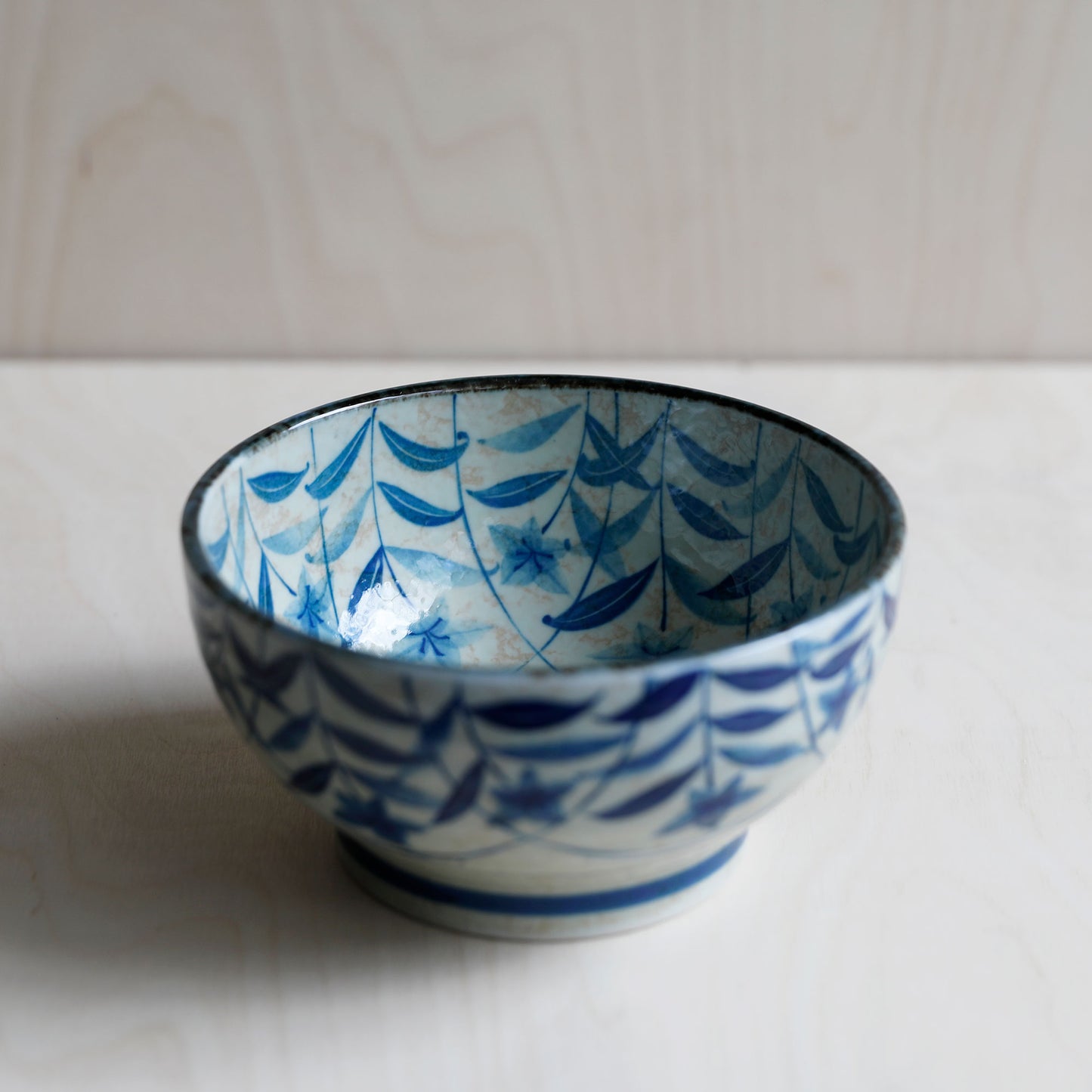 Japanese Stoneware Bowl Kikyo Pattern