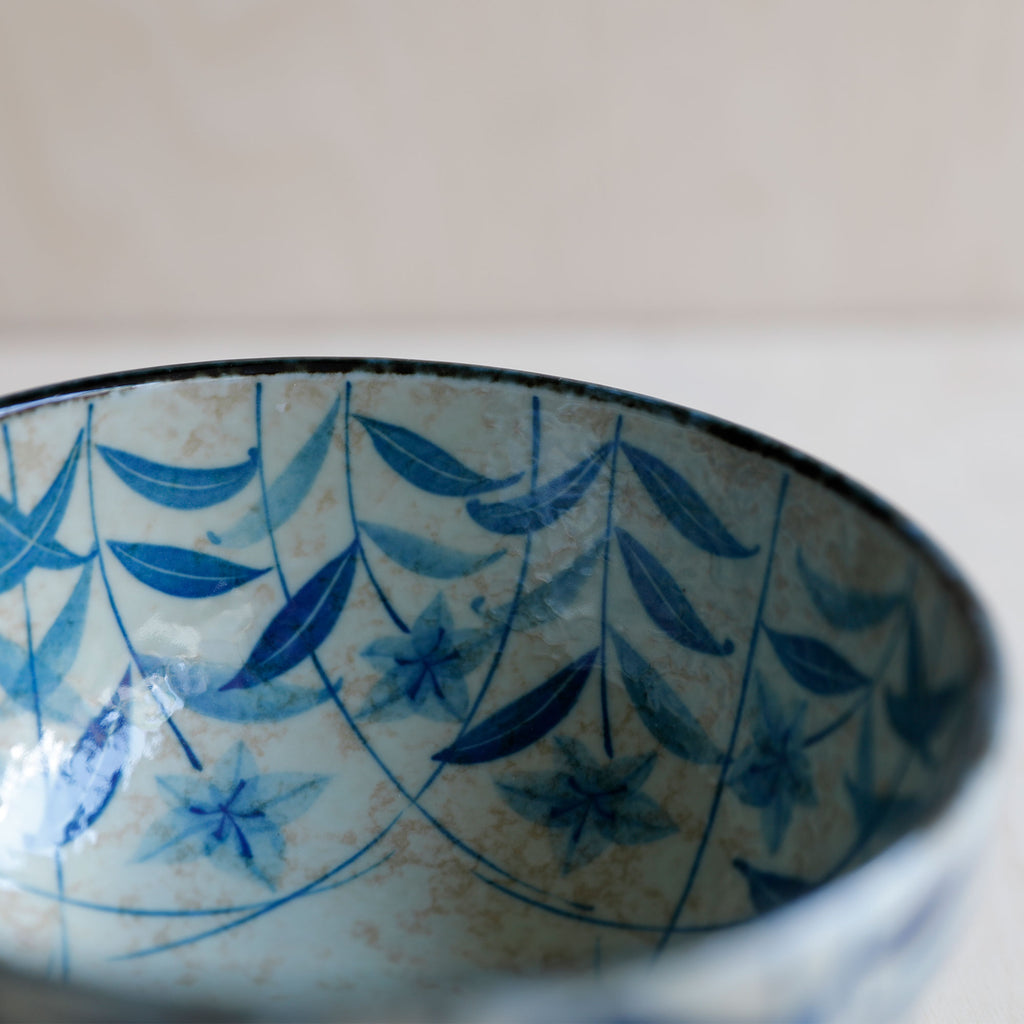 Japanese Stoneware Bowl Kikyo Pattern