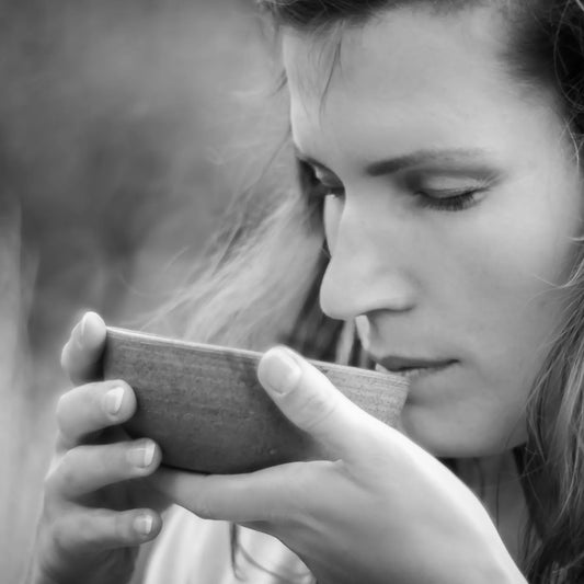 lera drinking tea at london tea ceremony