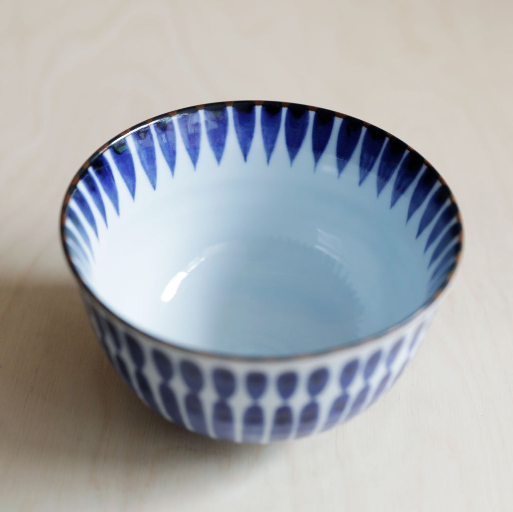 Striped Porcelain soup bowl